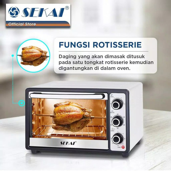 Sekai Oven Listrik 21 Liter - OV210WH - Putih 